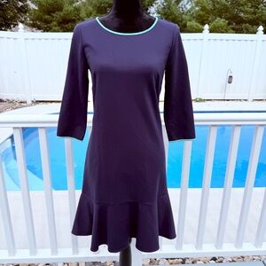 Sail to Sable STS A-Line Swing Dress in Navy Blue Mint Green New with Tag Size 2
